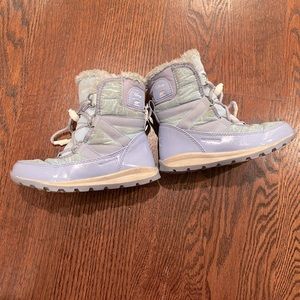 Sorel toddler boots Frozen Elsa style light blue GUC size 11